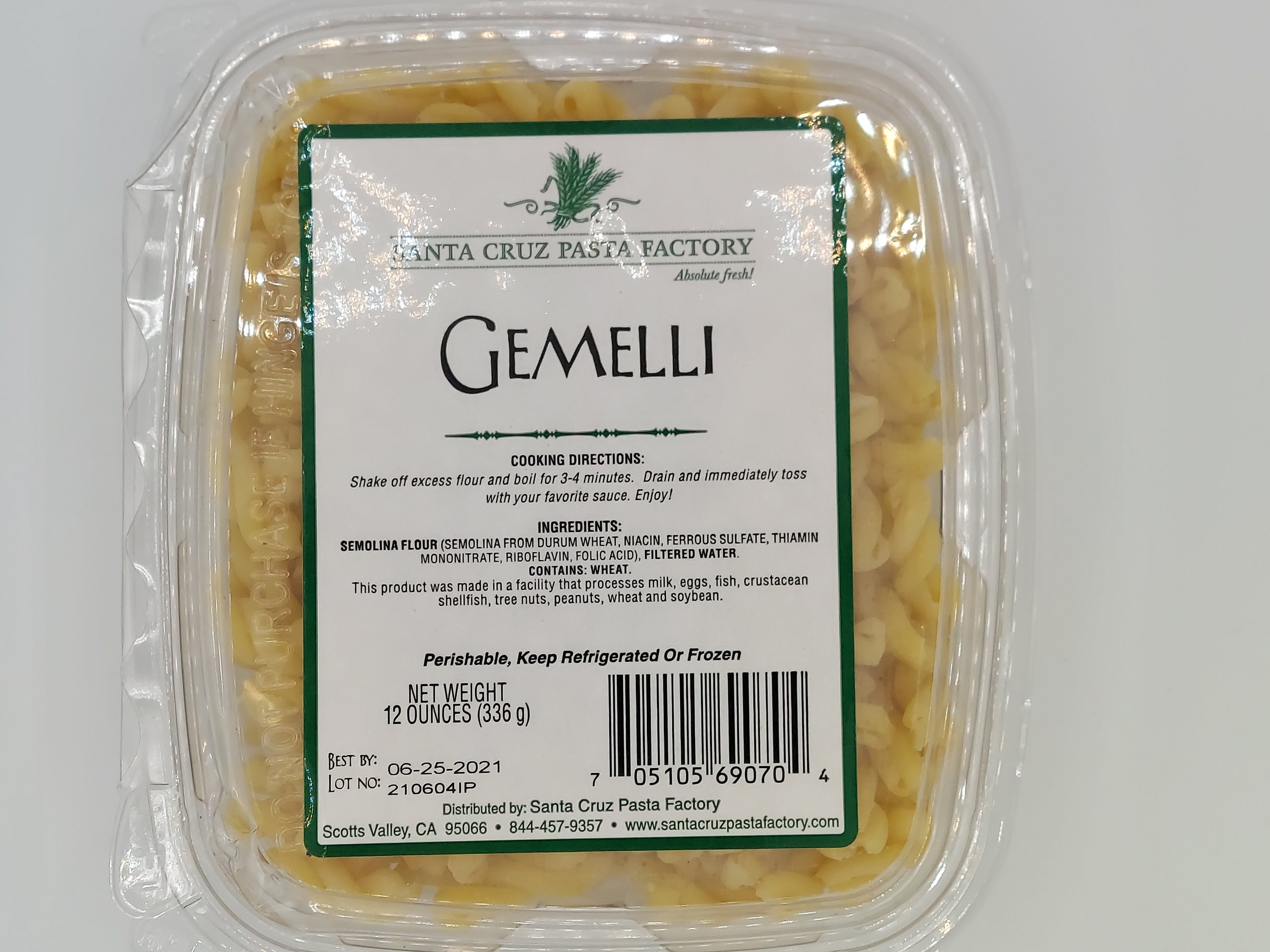 Fresh Gemelli Pasta Neto Sausage Santa Cruz Pasta Factory